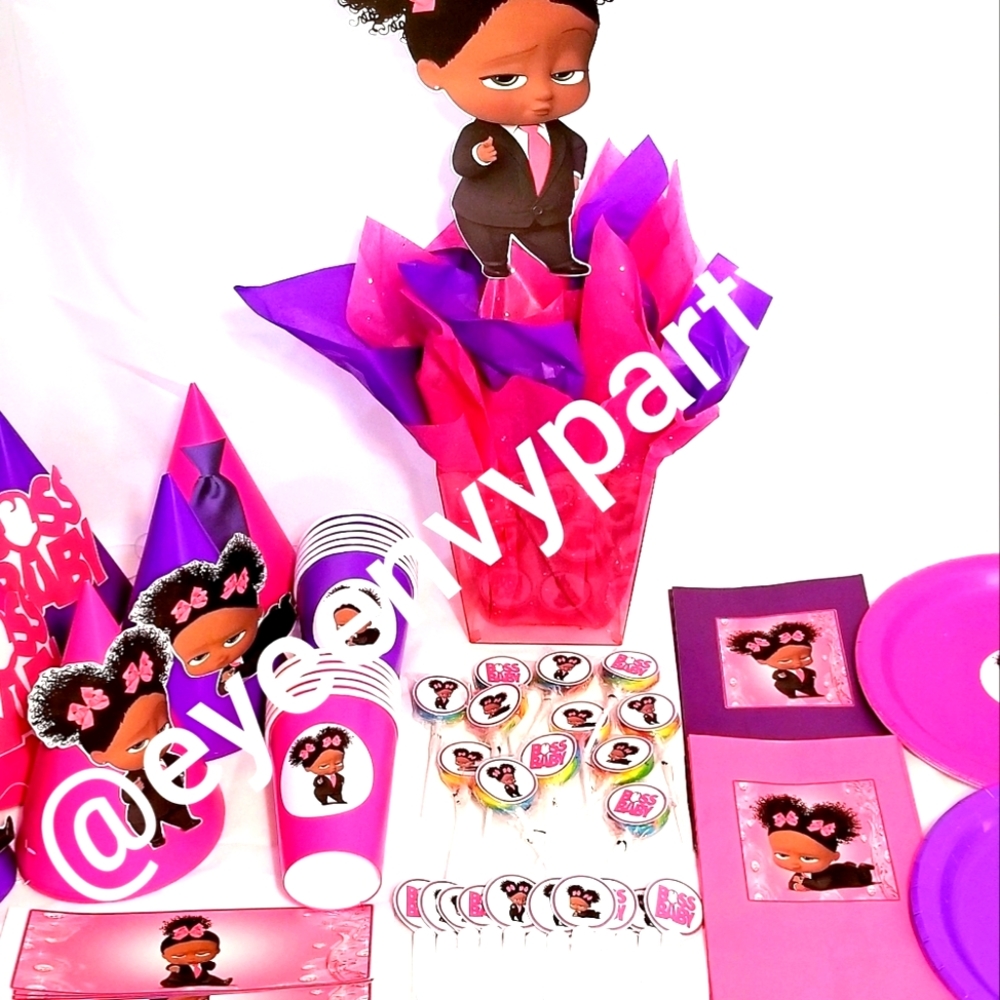 Black Girl Boss baby Party Package